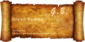 Gorzó Bianka névjegykártya