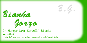 bianka gorzo business card